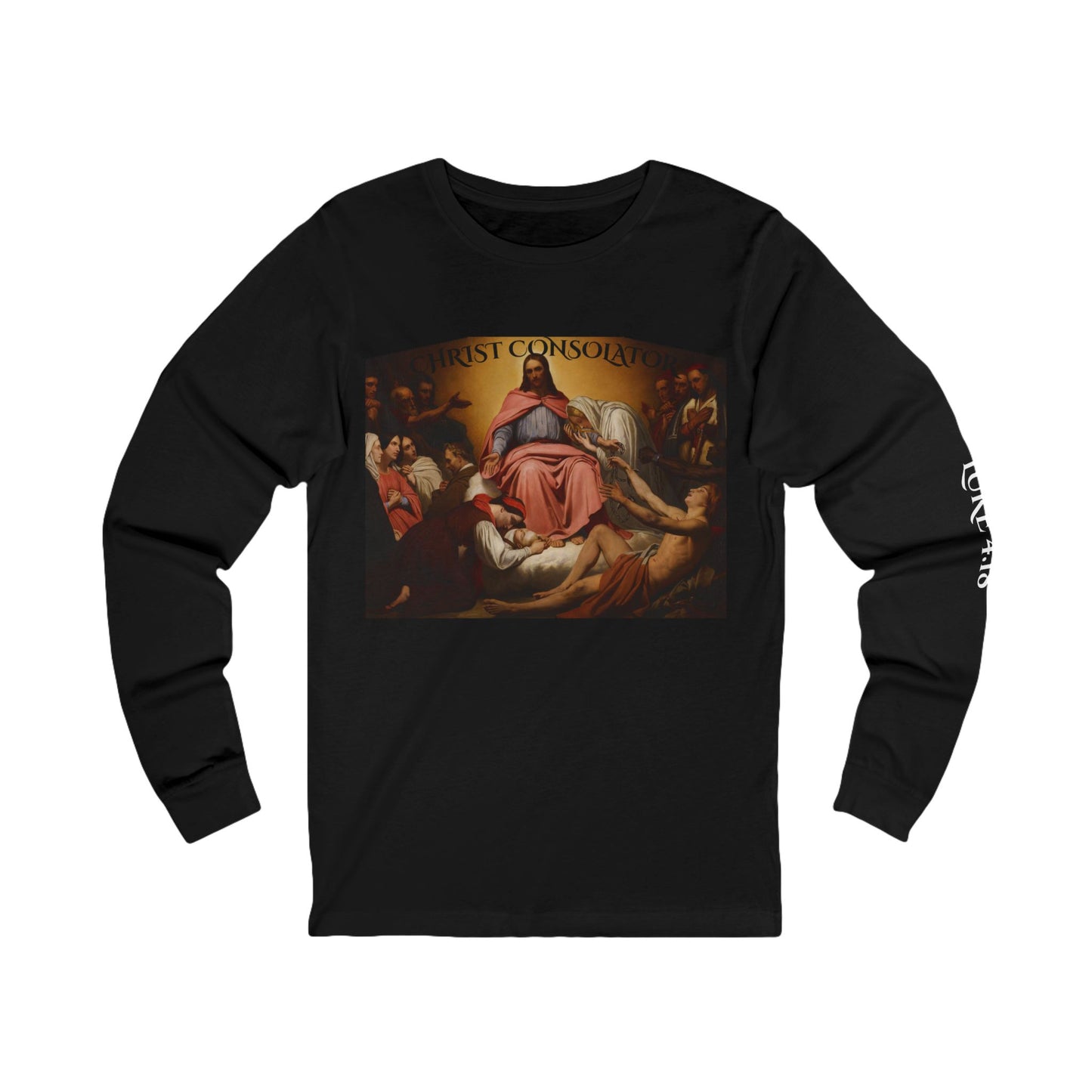 Jesus Christ Consolator Unisex Long Sleeve Tee, Perfect for Christians