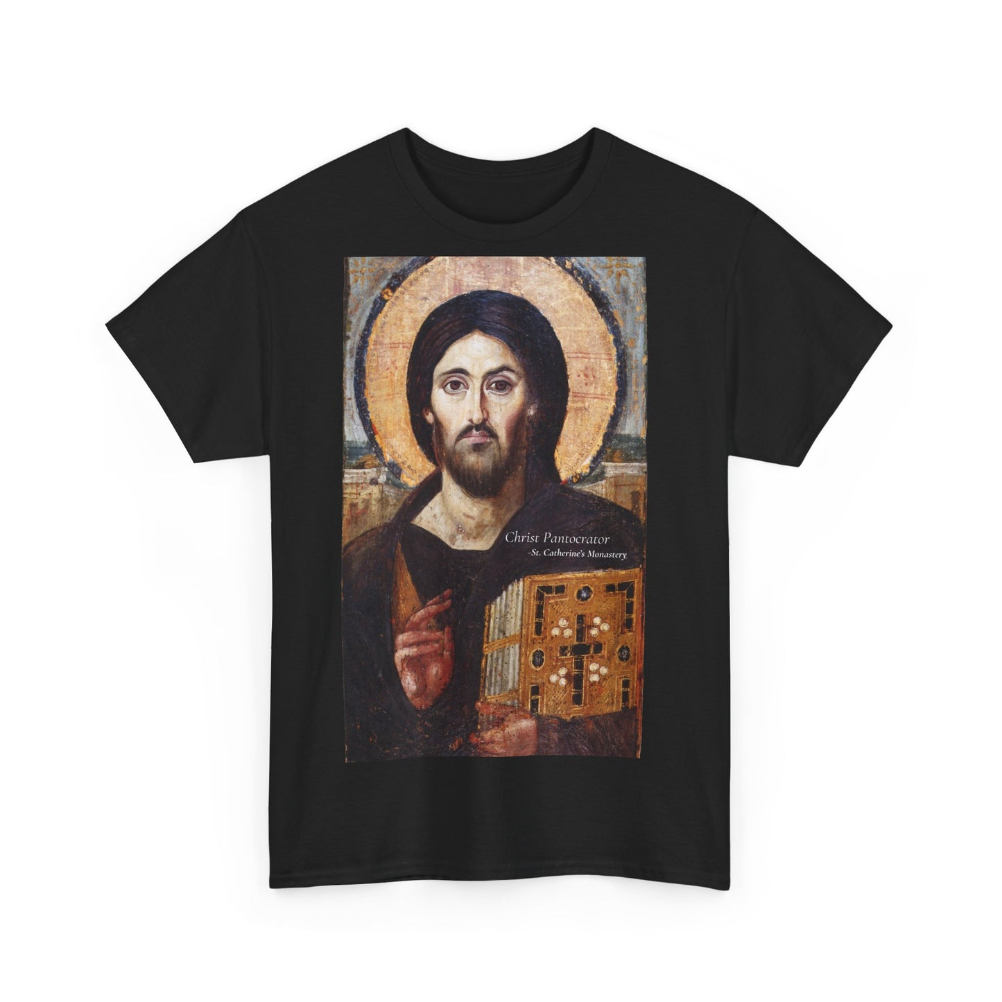 Christ Pantocrator Religious Icon Tee, Christian Wear, Casual Fashion, Faith-Inspired Clothing, Vintage Jesus Graphic Tee