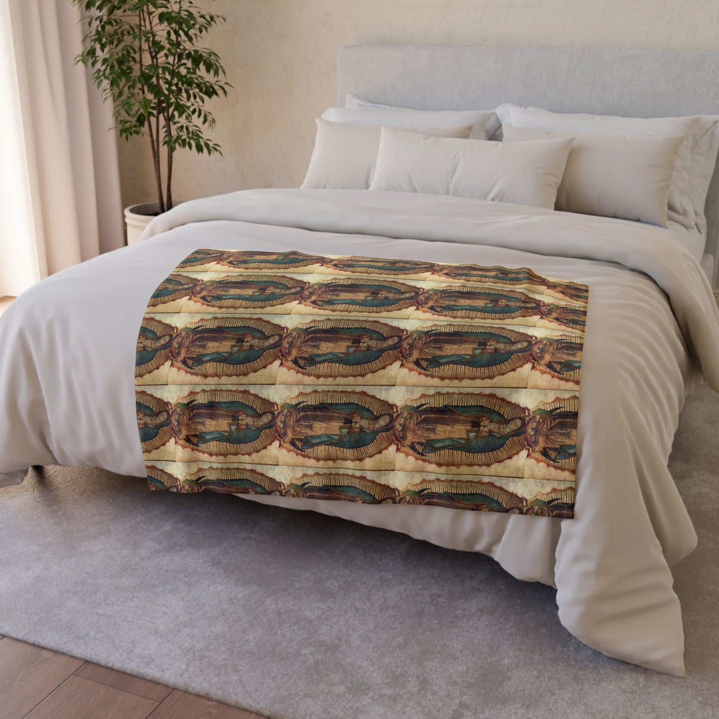 "Our Lady of Guadalupe" Soft Polyester Blanket