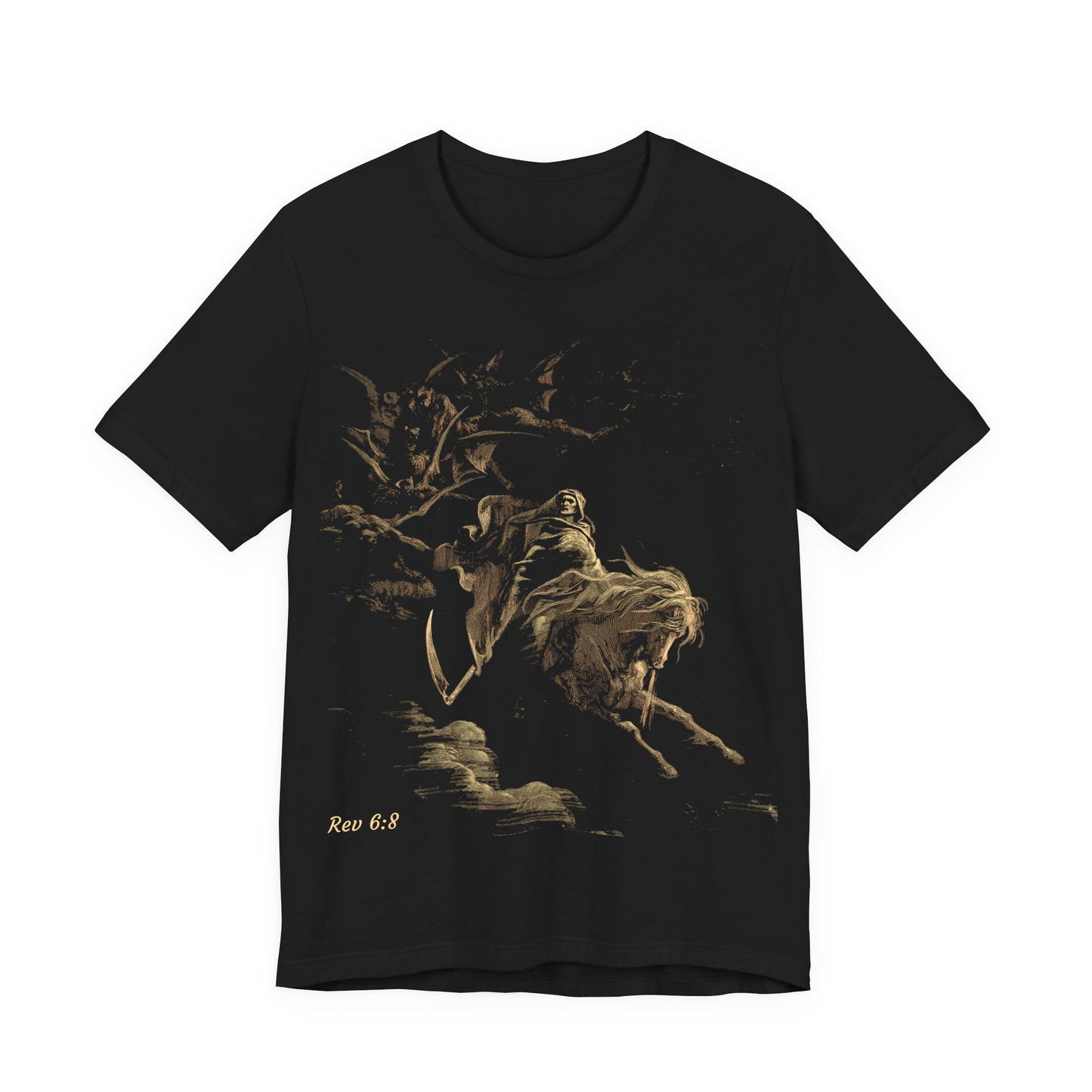 "-and I looked, and behold a pale horse" Rev 6:8 - Unisex Jersey Short Sleeve Tee