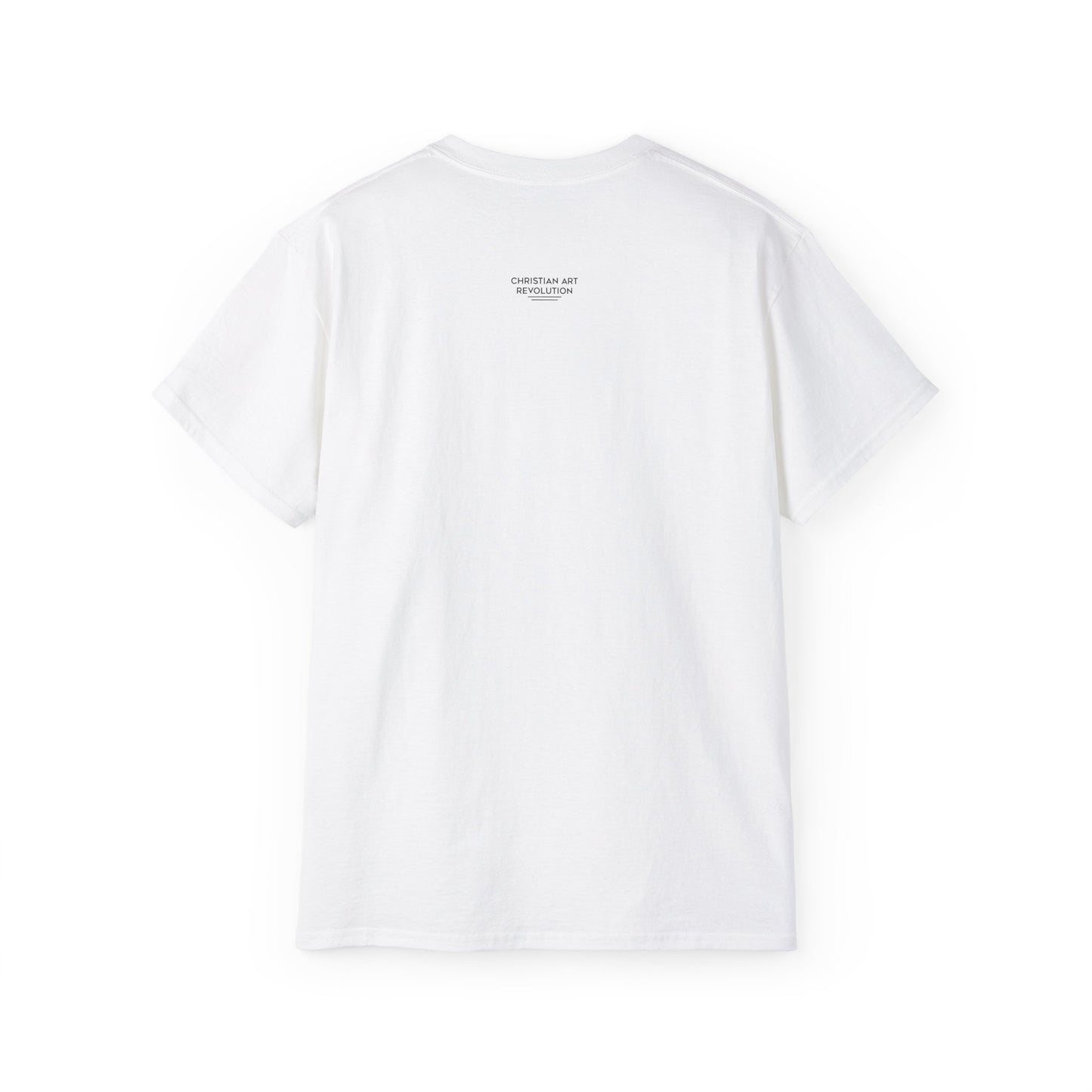 Unisex Ultra Cotton Tee with Chi-Rho Christian symbol, perfect for Christians