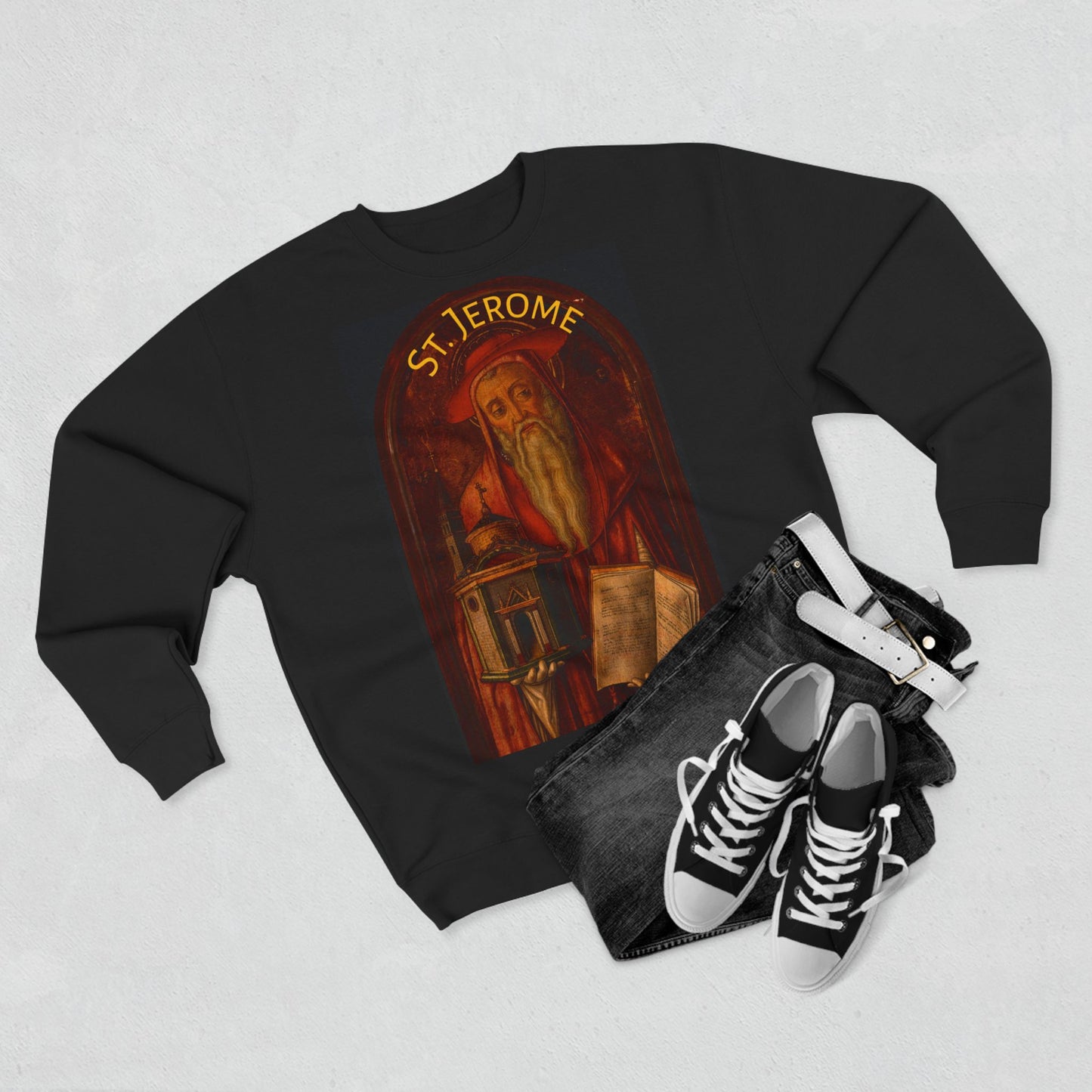 Saint Jerome The Bold Crewneck Sweatshirt, Christian Gifts, Religious Apparel, Cozy Church Wear, Unique Saint Jerome Gift, Unisex [...]