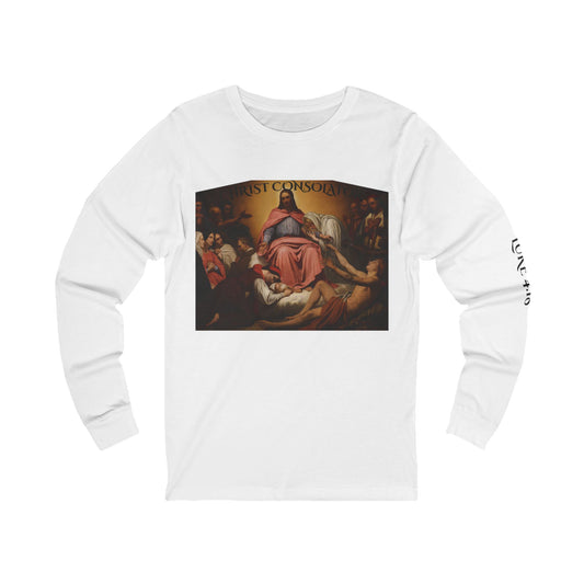 Jesus Christ Consolator Unisex Long Sleeve Tee, Perfect for Christians