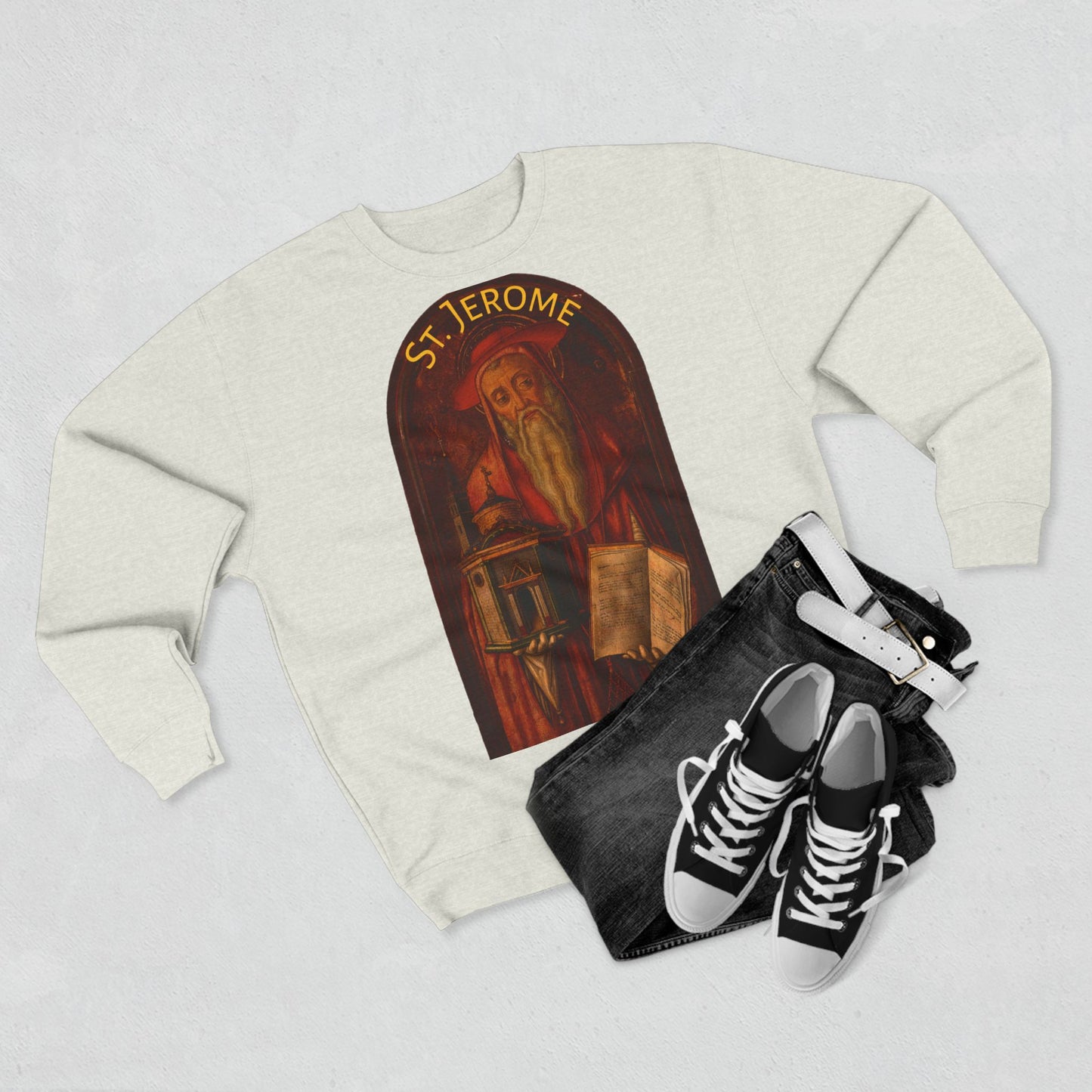 Saint Jerome The Bold Crewneck Sweatshirt, Christian Gifts, Religious Apparel, Cozy Church Wear, Unique Saint Jerome Gift, Unisex [...]